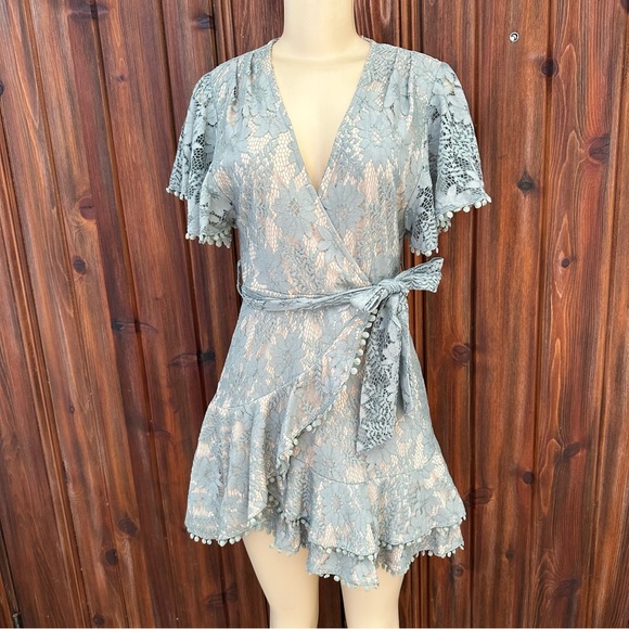 Selfie Leslie Sage Faux Wrap Dress - Picture 6 of 10